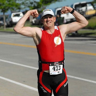 A man running a marathon